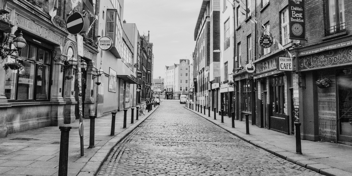 City streetscape in Dublin